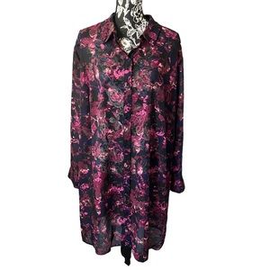 Ava and Viv floral tunic dress top womens plus size long sleeve 3X